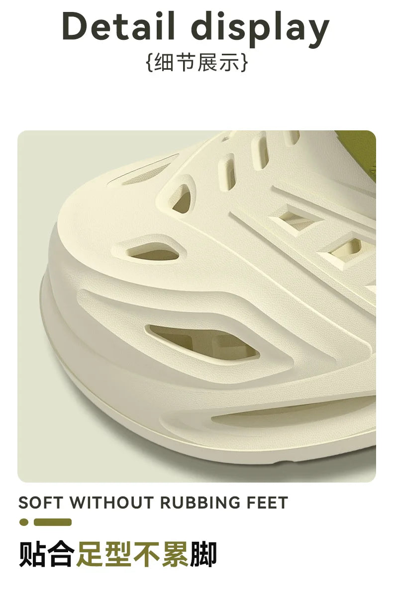 Men's summer outdoor sandals for 2025, new trendy thick sole, anti-slip, odor-resistant, two-way wear, men's flip-flops