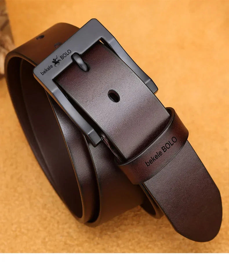 2024 Famous Luxury Brand Designer Jeans Belts for Men Real Genuine Leather Men's Fashion Metal Alloy Pin Buckle Business Belt