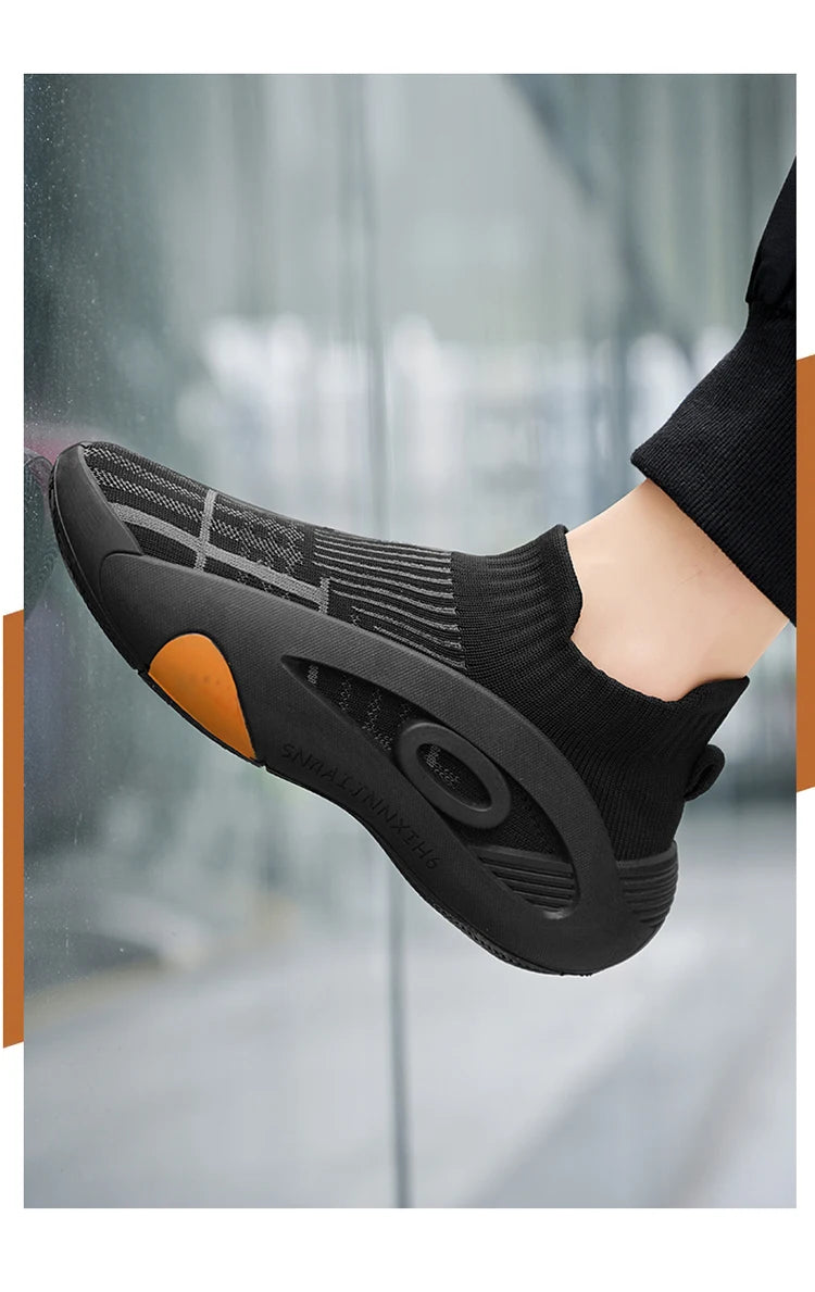 Summer Sneakers for Men Breathable Socks Casual Sports Shoes New Arrival Black Green Men Trainers Platform Designer Sneakers Men