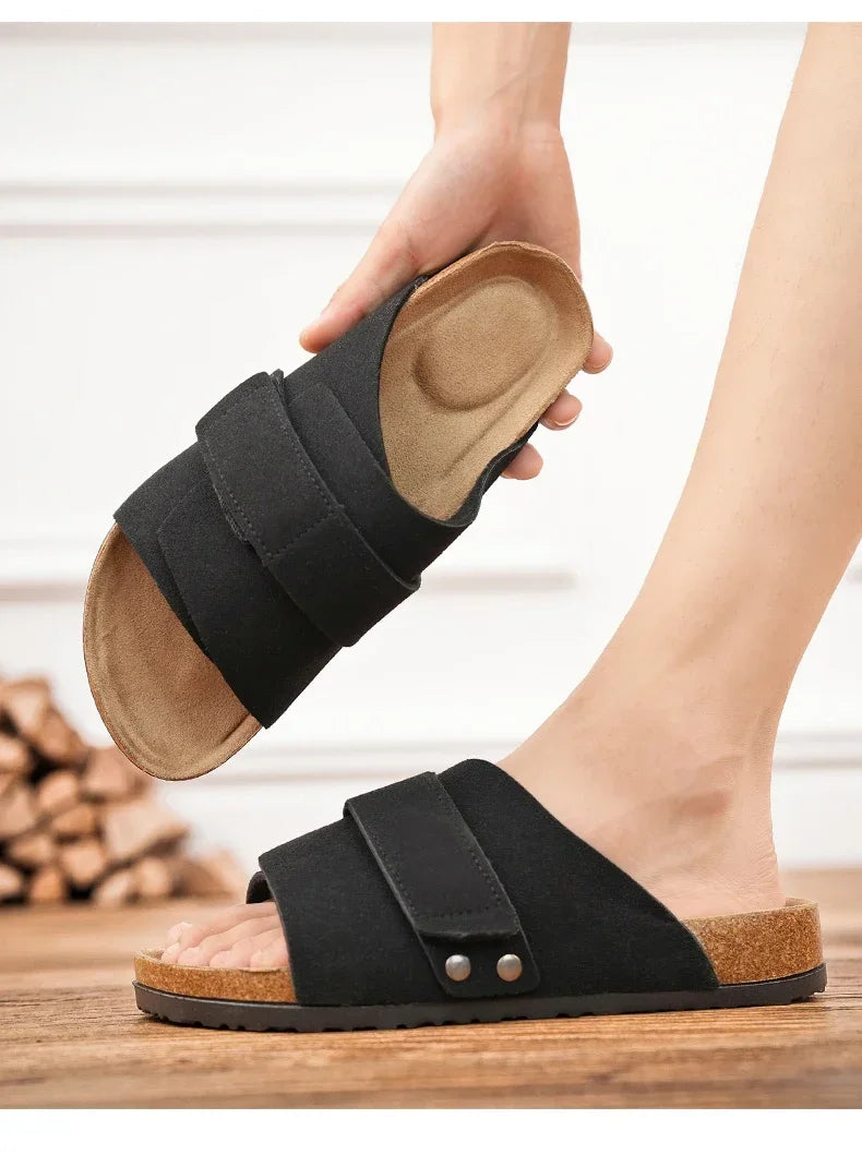 Man's Leather Sandal for Men Beach Sandals Men 2025 Designer Men's Shoes Men's Comfortable Slipper Original Brands Shoes Summer