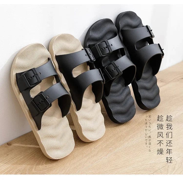 Slippers for Men In Summer Outdoor Wear Home Use Couples Indoor Soft Soles Bathrooms Non-skid Extra Large 4849 Sandals Slippers