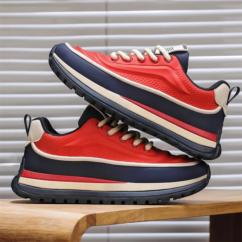 Men Shoes Platform Male Sneakers Fashion Thick Soles Casual Sport Shoes Breathable Height Increased Athletic Shoes Walking Shoes