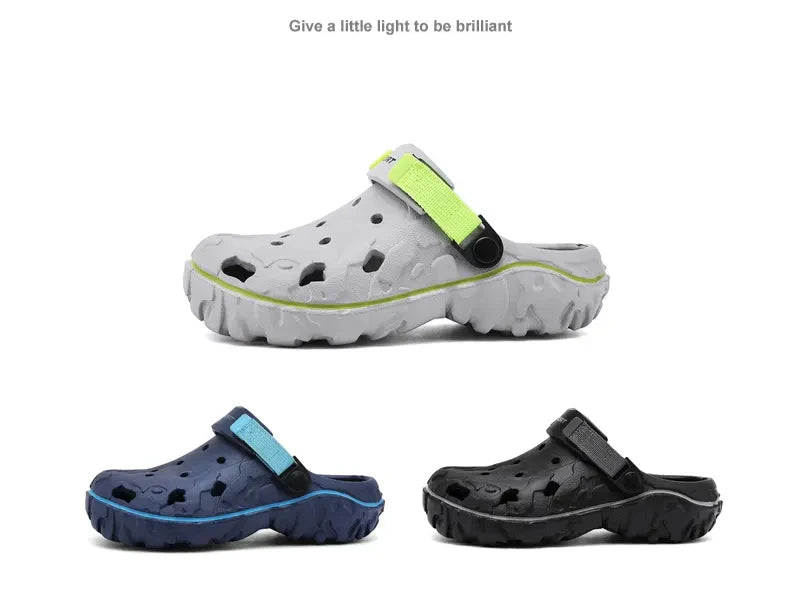 Men's Sandals Summer Clogs Non Slip Beach Trend Casual Sandals Breathable Thick Bottom High Quality Hole Shoes Big Size 45 46 47