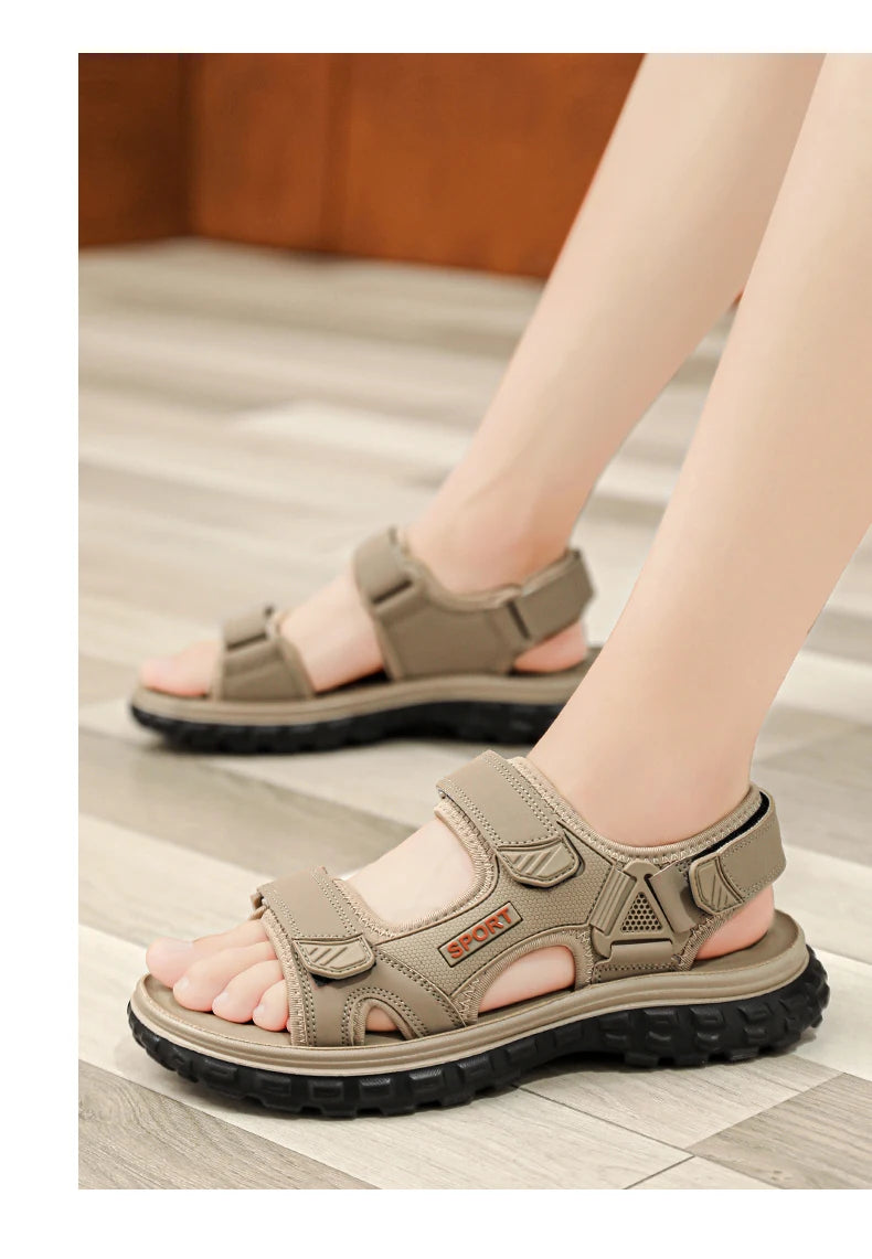 Sandals men summer fashion new style outdoor wear soft sole wear-resistant anti slip anti odor breathable dual-use beach sandals