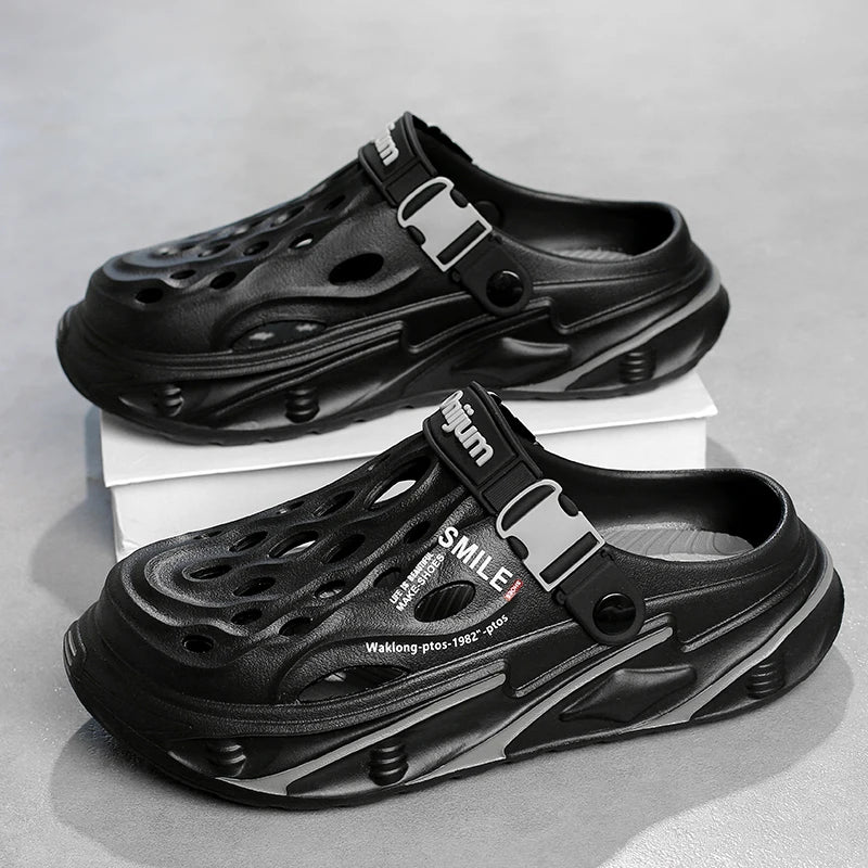 Fashion Men's Outdoor Sandals Slippers Beach Comfortable Clogs Soft Slides New Men Casual Shoes Garden Shoes Male Beach Slippers