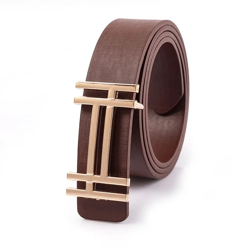 New Fashion Leather Pleasing Wonderful Terrific Belts Dress Belt for Men & Women Brand  Double H Buckle