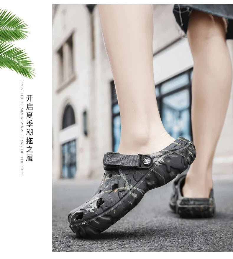 Flat Sandals Men Shoes 2024 Slippers Men Garden Platform Sandals Man Summer Sandals Male Sneakers Outdoor Flip Flops Home Clogs