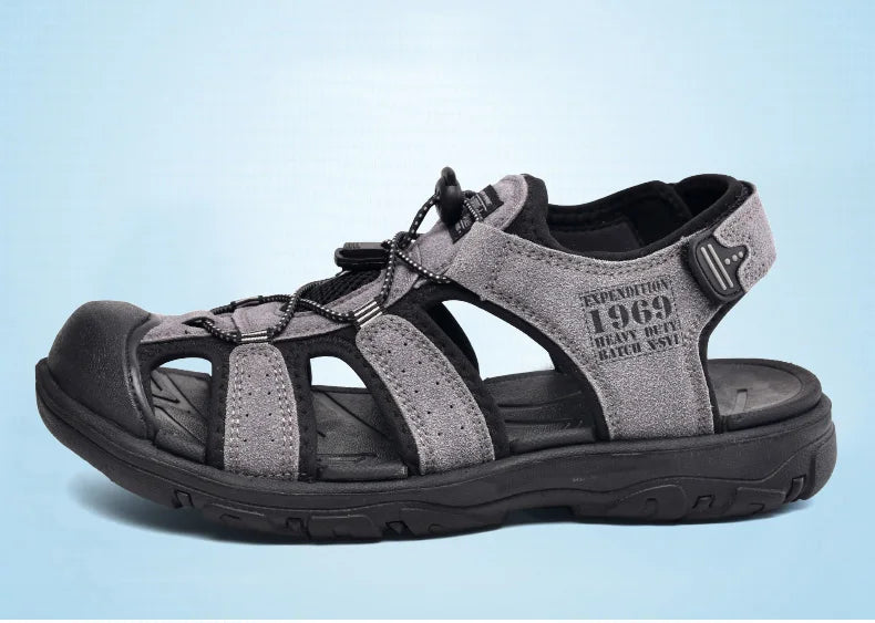 Men Sandals PU Leather Male Summer Shoes Outdoor Walking Beach Flat Sandals Shoes For Men Sneakers sandalias hombre