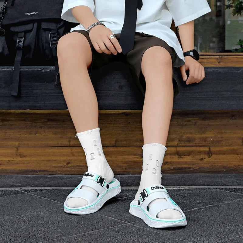 Fashion Men's Slippers Outdoor Sandals Beach Comfortable Soft Slides Clogs Casual Garden Shoes Men Women Indoor Home Slippers