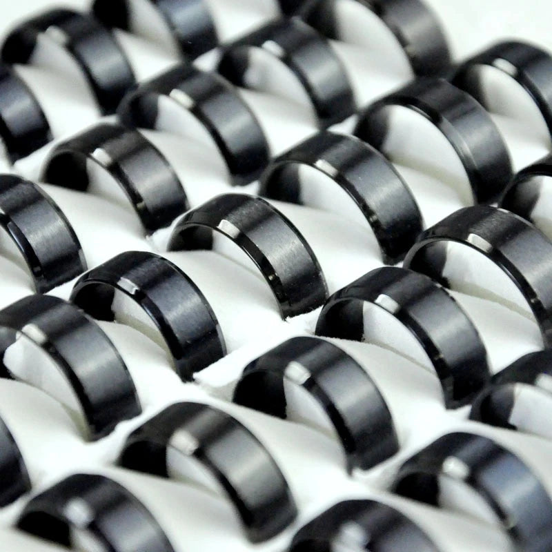 10Pcs/Lot Factory Wholesale Mixed Pattern Style Stainless Steel Ring For Men and Women Jewelry Rings Lot Never Fade