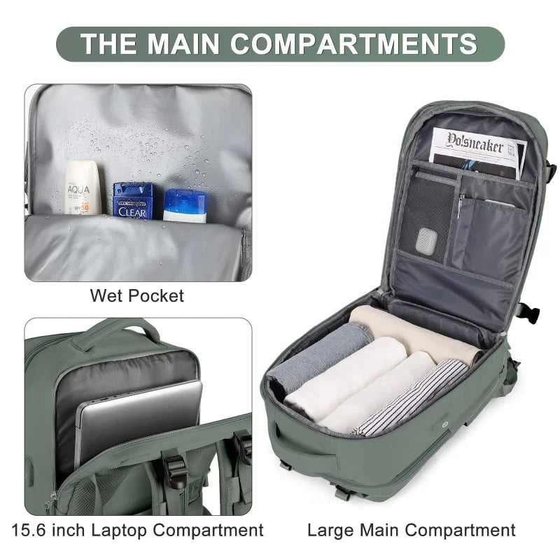 Large Capacity Fashion Travel Backpack for Men and Women Multi-Functional Casual Laptop Cabin Bag Handmade Luggage