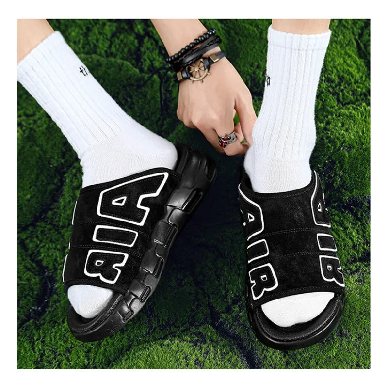 Men's Slippers Air Cushion Design Sandals Summer New PVC Soft Non-slip Men's Sports Slippers for Men Flip Flops Sandalias Hombre
