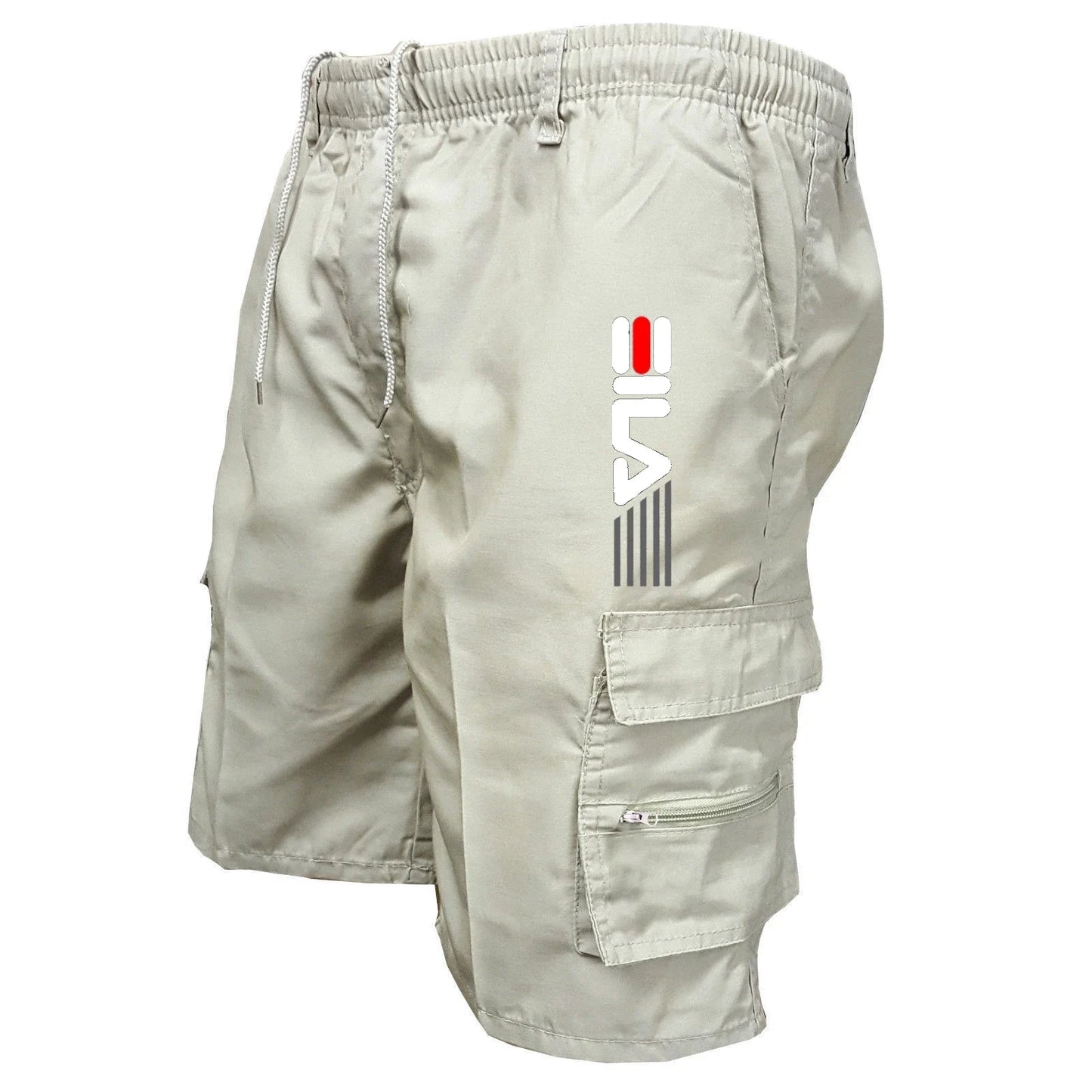 2025Men's Casual Work Shorts Multi-pocket Loose Drawstring Cargo Shorts Outdoor Sports Short Pants for Men Streetwear