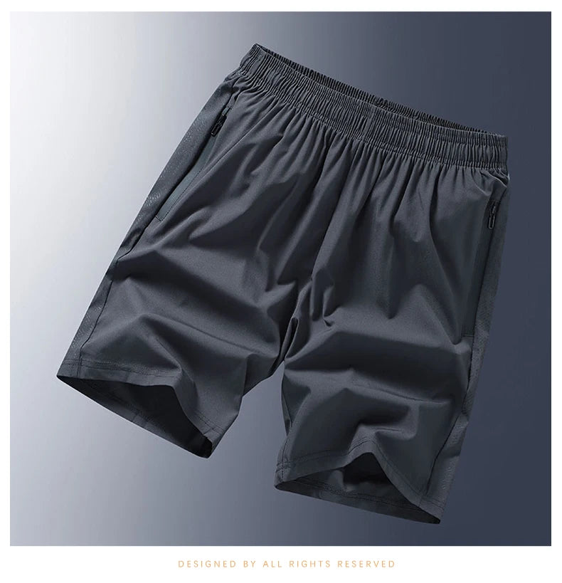 Men s shorts  outdoor casual and fashionable five quarter pants sports breathable men s loose straight leg elastic waist shorts