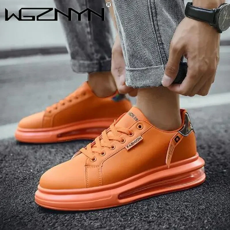 Fashion Brand Sneakers For Men Casual Shoes New Soft Comfortable Pu Leather Shoes Breathable Flats Shoes For Man Tenis Masculino
