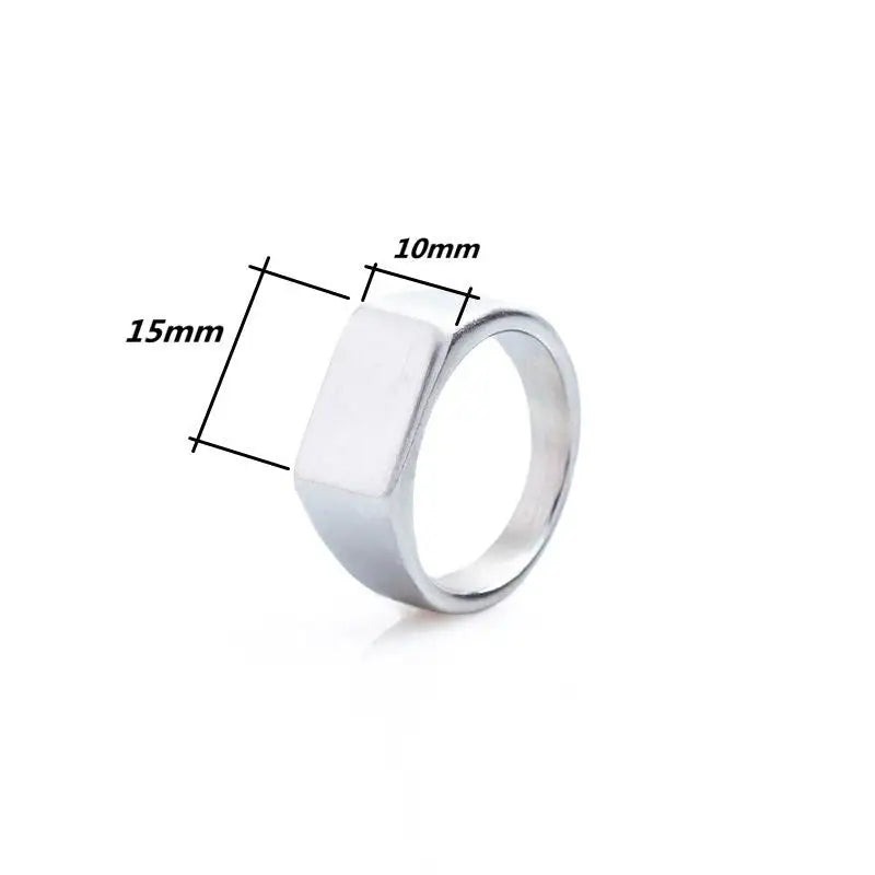 Jiayiqi Classic Frosted/Smooth Tops Men's Rock Punk Rings Cool Fashion Individuality Signet Ring For Women Man Party Jewelry