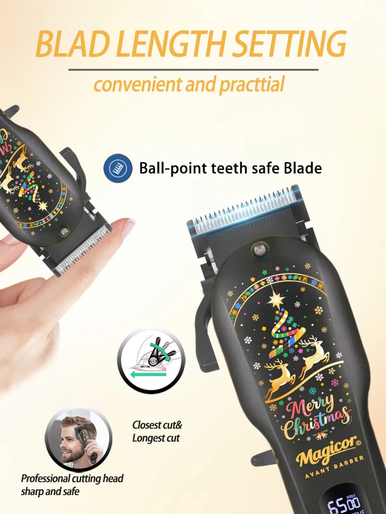 Hair Clippers for Men Professional Cordless Clippers for Hair Cutting Mens for Barber with LED Display for Barbers & Home Use