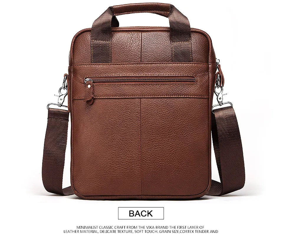 Durable Genuine Leather Bags for Men High Quality Business Crossbody Sling Bag for Work Outdoor Travel Male Messenger Packs