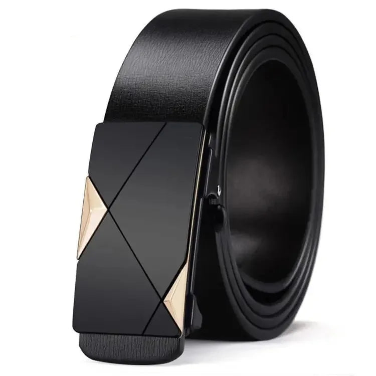 Stylish Men's PU Leather Belt - Fashion Belts for Daily Life, Leisure, Party, Festival, Work, and Business Automatic Buckle