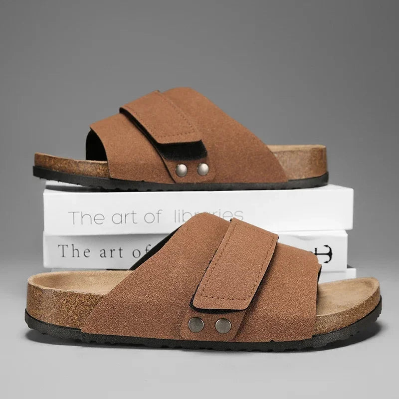 Man's Leather Sandal for Men Beach Sandals Men 2025 Designer Men's Shoes Men's Comfortable Slipper Original Brands Shoes Summer