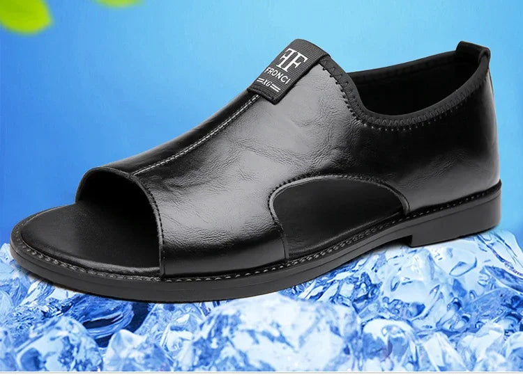 Brand Men's Sandals New Casual Shoes High Quality Soft Sole Men Slippers Outdoor Comfor Beach Shoes Leather Flat Sandals for Men