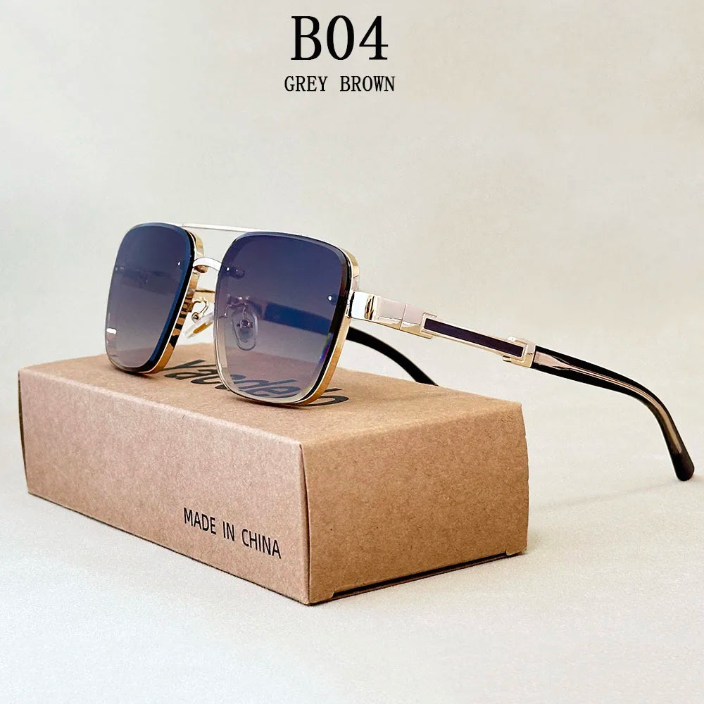 New Sunglasses For Men Luxury Fashion Glasses Sunscreen  Square Sunglasses Women Trendy Vintage Gafas De Sol Hombre Zonnebril Su