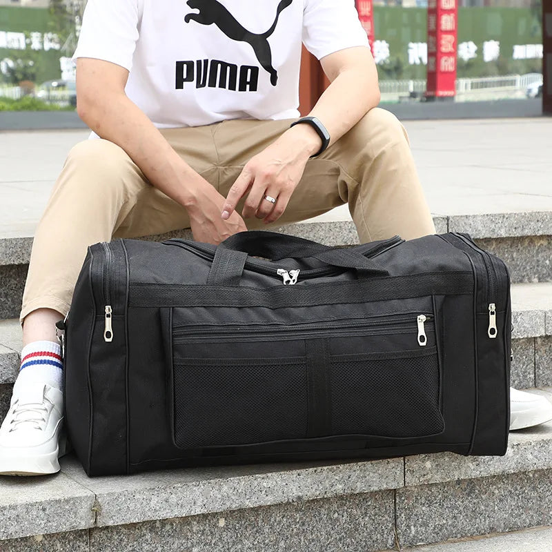 Men Nylon Travel Duffel Bag Carry On Luggage Bag Men Tote Large Capacity Weekender Gym Sport Holdall Overnight Bag Pouches
