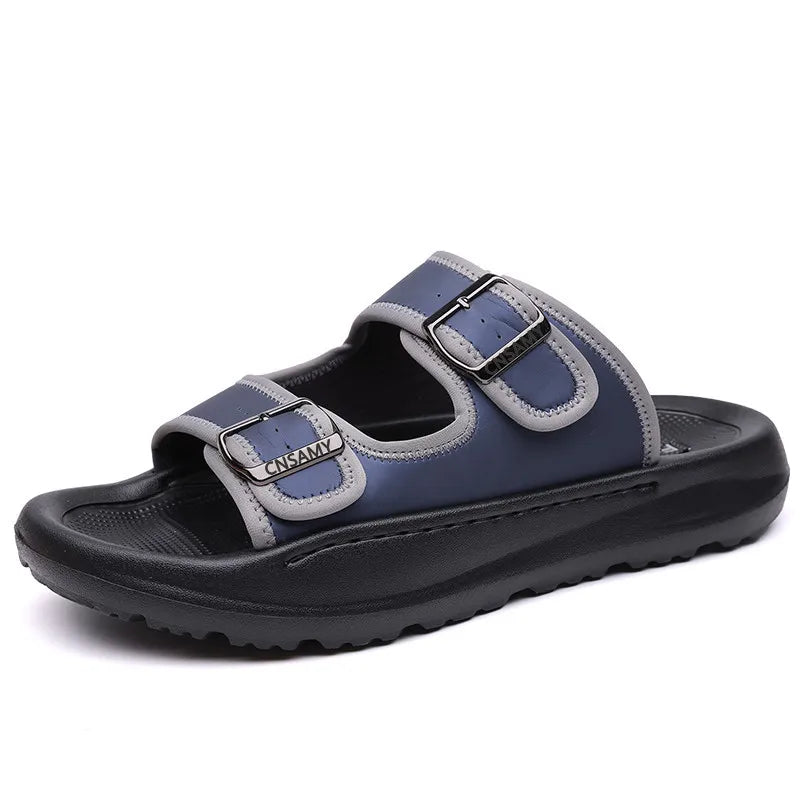 Men's Slippers 2025 Summer Breathable Outdoor Beach Sandals Non Slip Flip Flops New Flat Slippers High Quality Men's Shoes