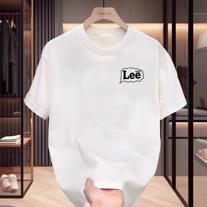 2025 Summer Short-sleeved T-shirts for Men and Women, Loose and Casual American Niche Print Ins Trendy Half-sleeved Tops