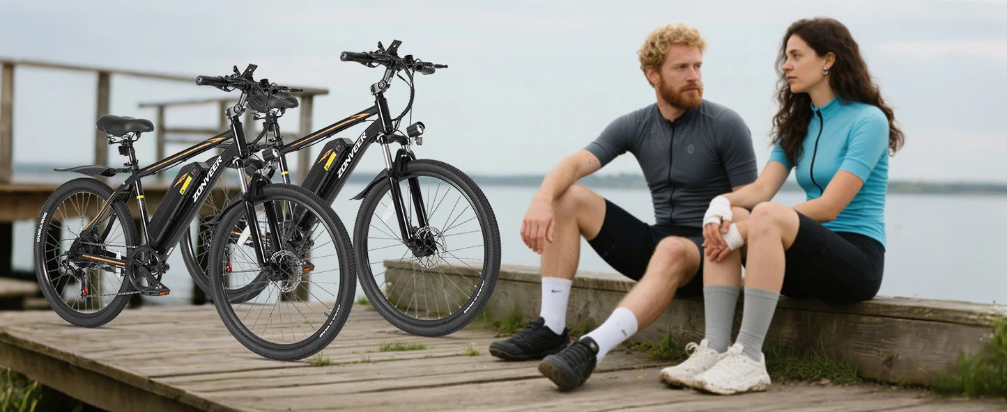 【1 Year Warranty】M26 Electric Bicycle 1000W Peak Motor 360WH Lithium Battery Electric Bike  26 Inch city E-bike UL2849