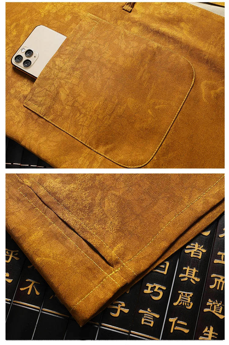 (Shirt + trousers) 2025 summer new fashion men shirt short sleeve shirts mens sets High quality shirts male Two Piece M-4XL