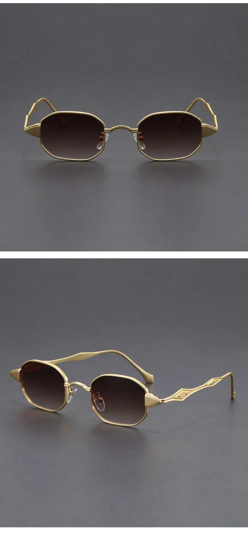 Narrow Sunglasses for Men Fashion Rectangle for Women Metal Decorative Glasses Trendy Luxury Brand Classic Sun Glasses New 2025