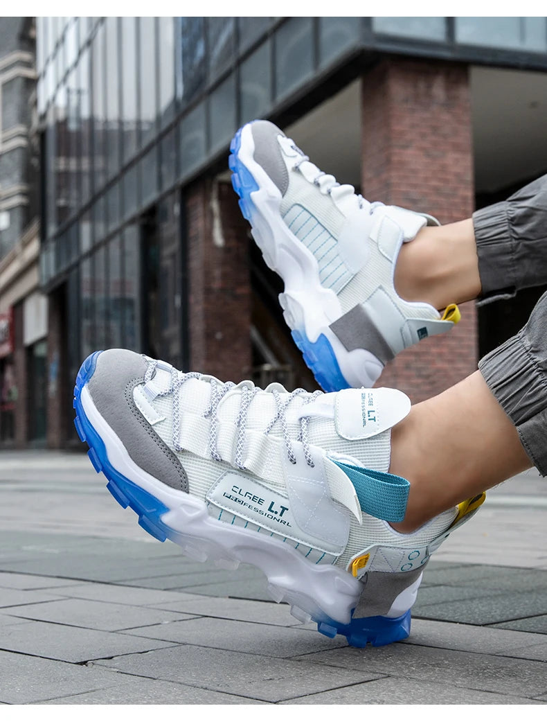 2023Men's Sneakers  Summer Mesh Breathable Casual Shoes Lightweight Walking Men Shoes Soft Sole Tenis Fitness Shoes