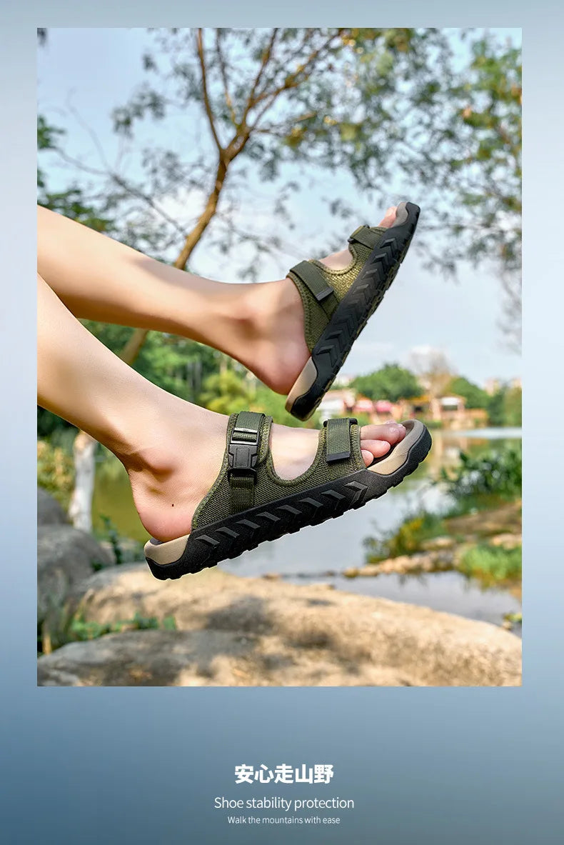 Summer Men Women Casual Sandals Couple Breathable Beach Slipper Outdoor Thick Soled Non Slip Sports Slippers for Men Big Size47