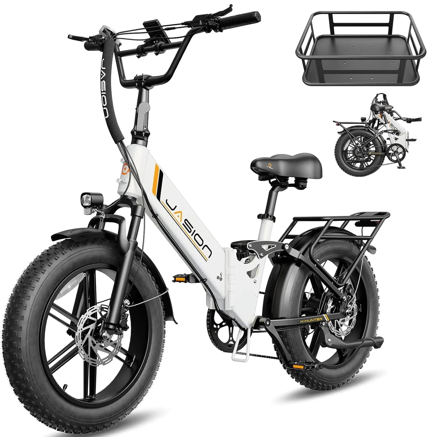 X Hunter ST 20" Electric Bike for Adults,Peak 1400W Motor,30MPH Max Speed Foldable Ebike,71 Miles Range Folding E, Customized