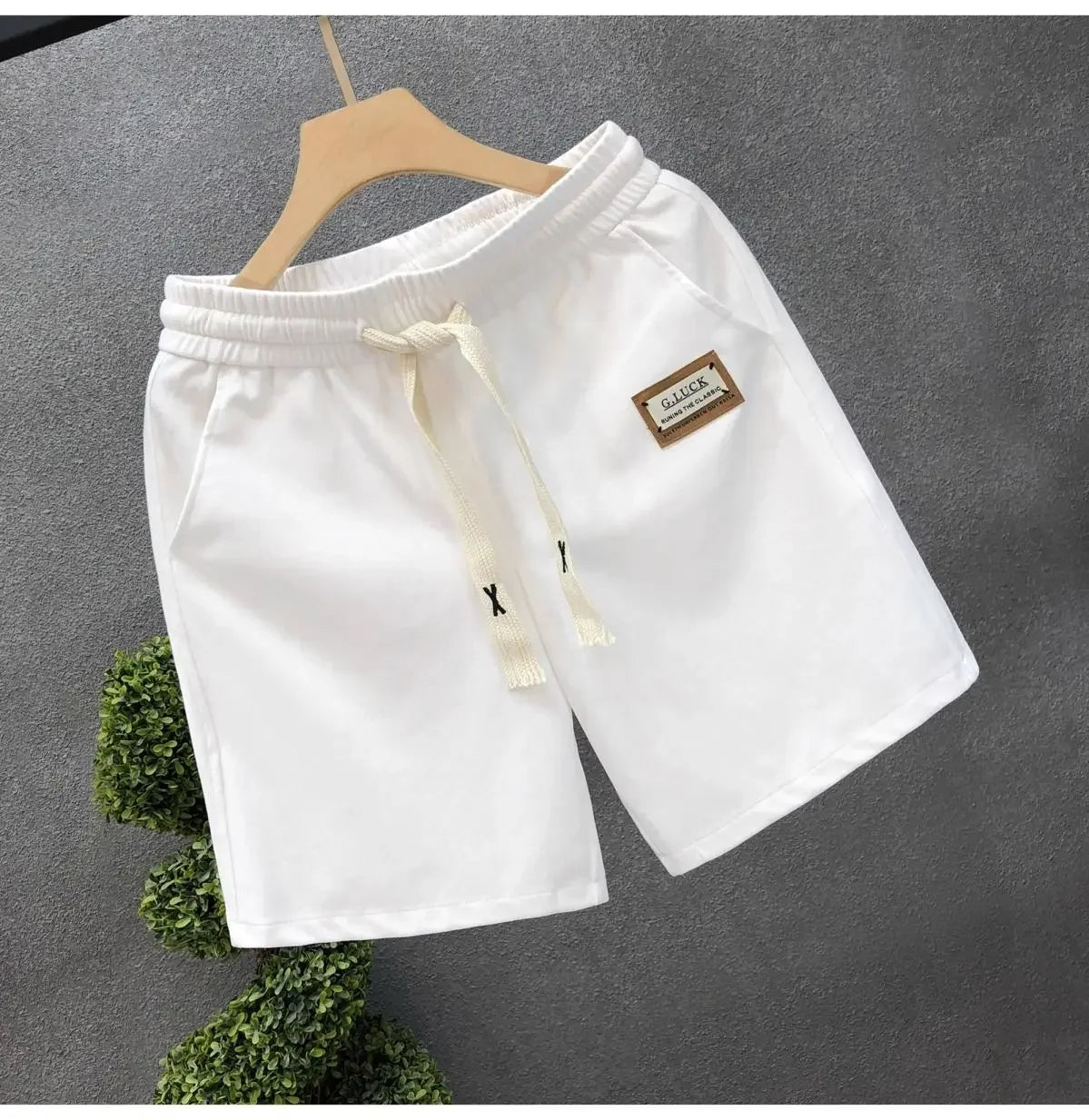 Men's Clothing White Shorts Summer 5-Inch Casual Trendy Sporty Lightweight Versatile Streetwear Fashion New