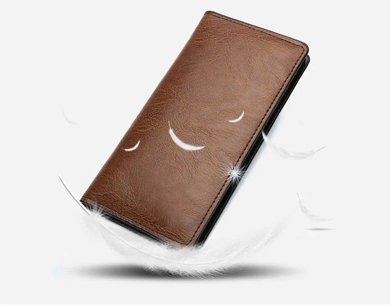 Mens Long Section Wallet Fashion Lightweight Soft PU Leather Mens Horizontal Multifunctional Wallet cartera mujer pURSE