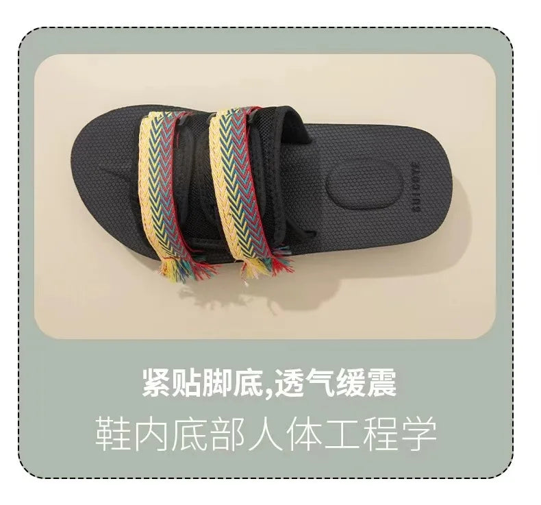 Men Casual Slippers Fashion Indoor Outdoor Beach Women White Sandals Increase Height Round Toe Non-Slip Unisex Zapatos Hombre
