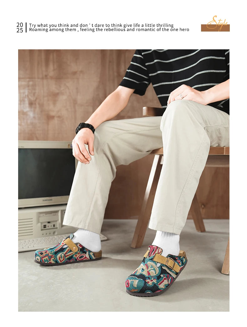 Men Driving Lazy Shoes Men's Summer Sandals Casual Shoes Comfortable Breathable Walking Shoes Non Slip Lightweight Sneakers