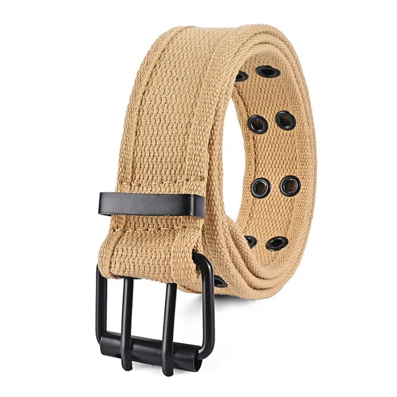 High Quality Canvas Tactical Belt For Men Metal Buckle Luxury Webbing Waistband Outdoor Sport Male Training Belts