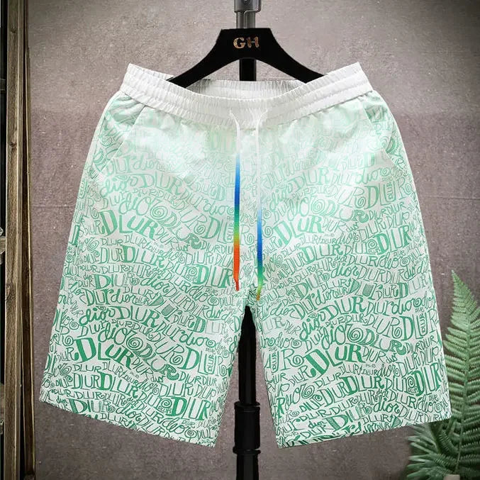 Shorts for Men Anime Graphic Board Man Short Pants Beach in Bulk with Ice Elastic Personalizate Fashion Streetwear New Pant 2024