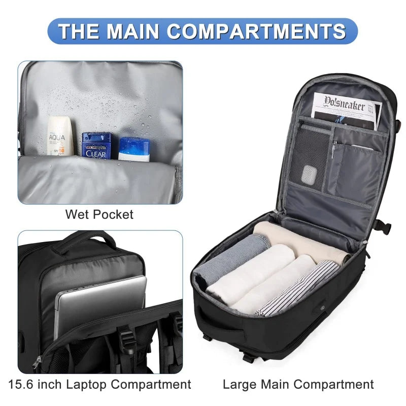 Large Capacity Fashion Travel Backpack for Men and Women Multi-Functional Casual Laptop Cabin Bag Handmade Luggage