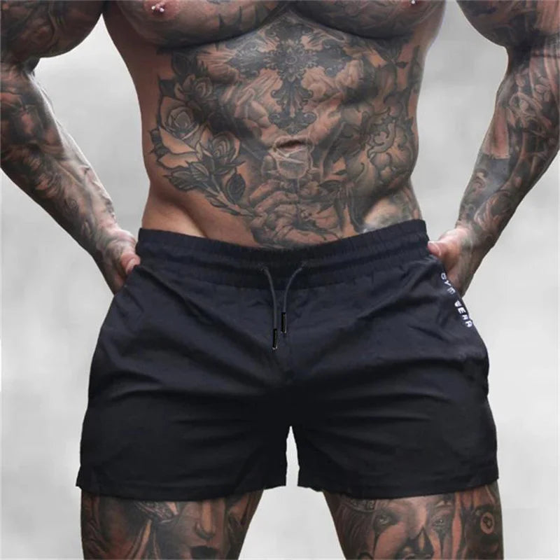 2024 Summer Gym Fitness Men's Shorts Sweatpants Thin Fashion Men Marathon Running Shorts Sports Breathable Training Pants