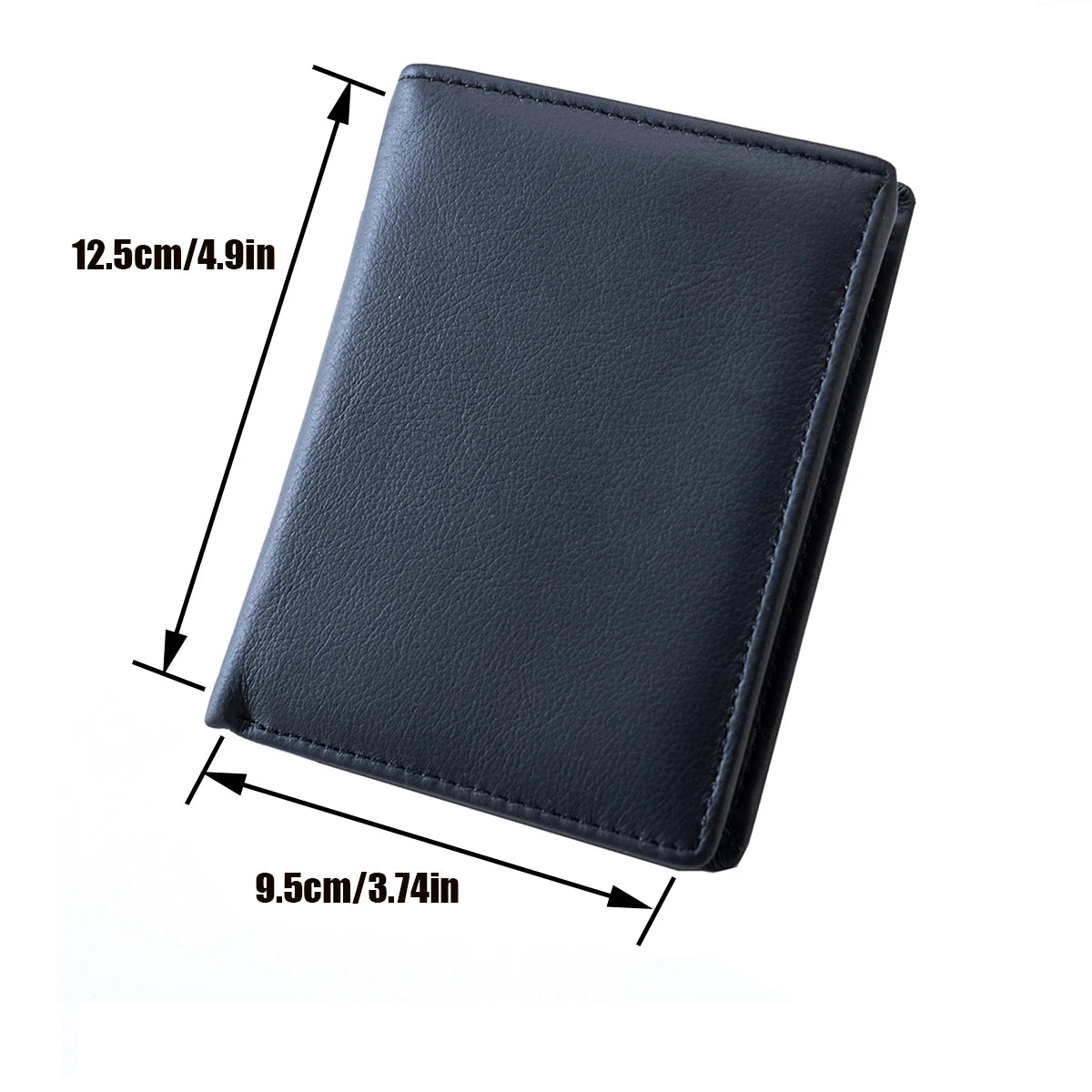 men's wallet Genuine Leather Wallets For Men Coin Purse Vintage Vertical Short  Credit Card Holder Money Bag Men's RFID wallet