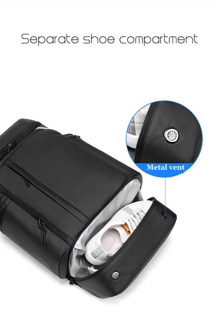 Men travel backpack large capacity trekking Backpack Business 17 Inch Laptop Backpack 50L Hiking fashion Backpack With shoe bag