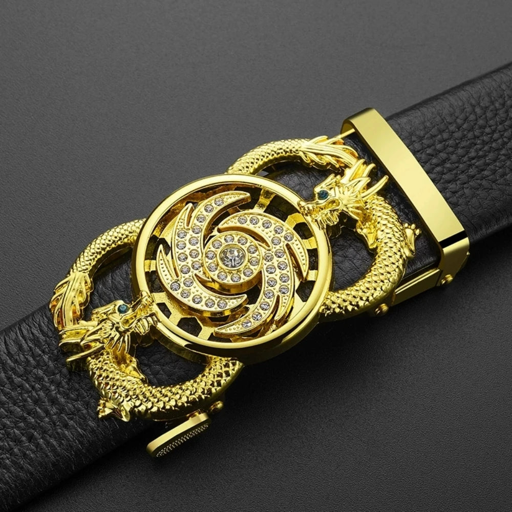 belt for men to give to dad, alloy automatic buckle belt,  business youth leather pants belt
