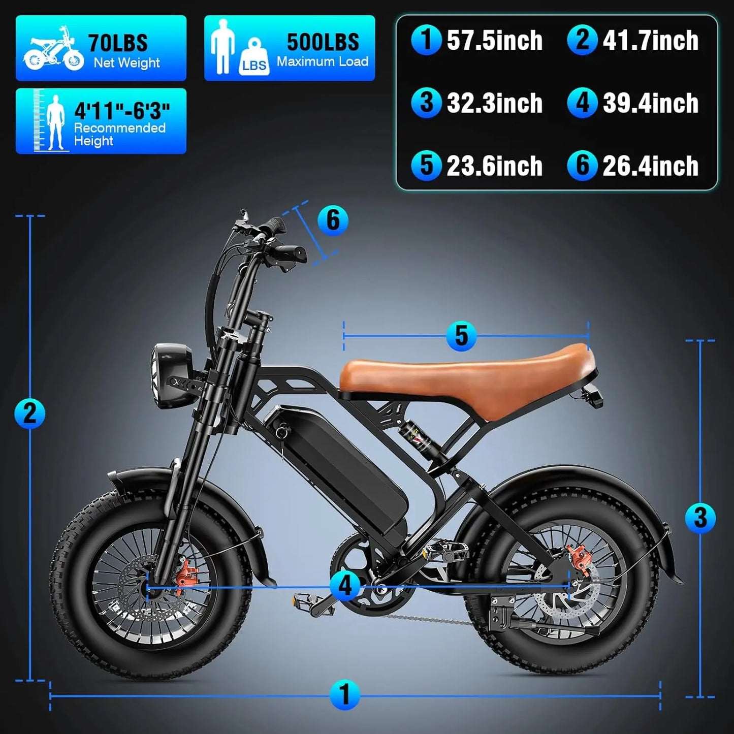 Electric Bike for Adults, 20-35MPH Speed, 560W-2000W Peak Motor, 30-55 Miles Range City Commuter Ebike, Removable, Customized
