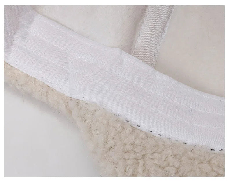 Baseball caps, outdoor warm caps, teddy velvet embroidered cold caps, stylish with warm hats