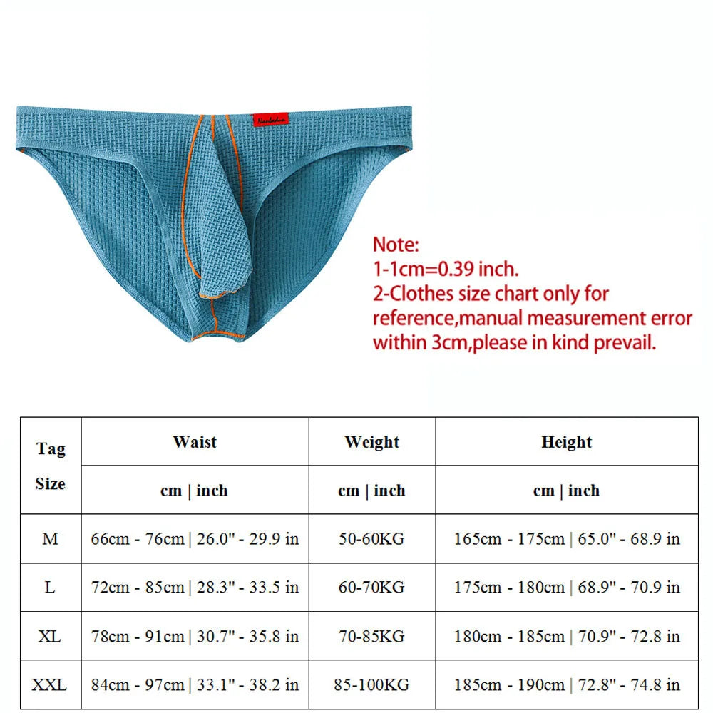 Men Underwear U Convex Ice Silk Briefs Knickers Panties Low Waist Underpant Panties Sports Breathable Low-Rise Elastic Underwear