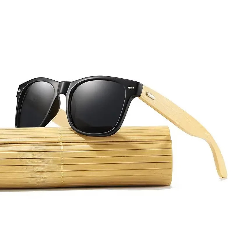 Wood Sunglasses Men Women Square Bamboo Women for Women Men Mirror Sun Glasses Oversize Retro De Sol Masculino Handmade